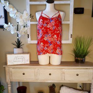 No Boundaries silky flowery top